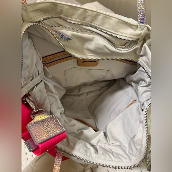 MZ Wallace - Bright white with Iridescent Bowery Quatro Tote Bag - Picture 5 of 8